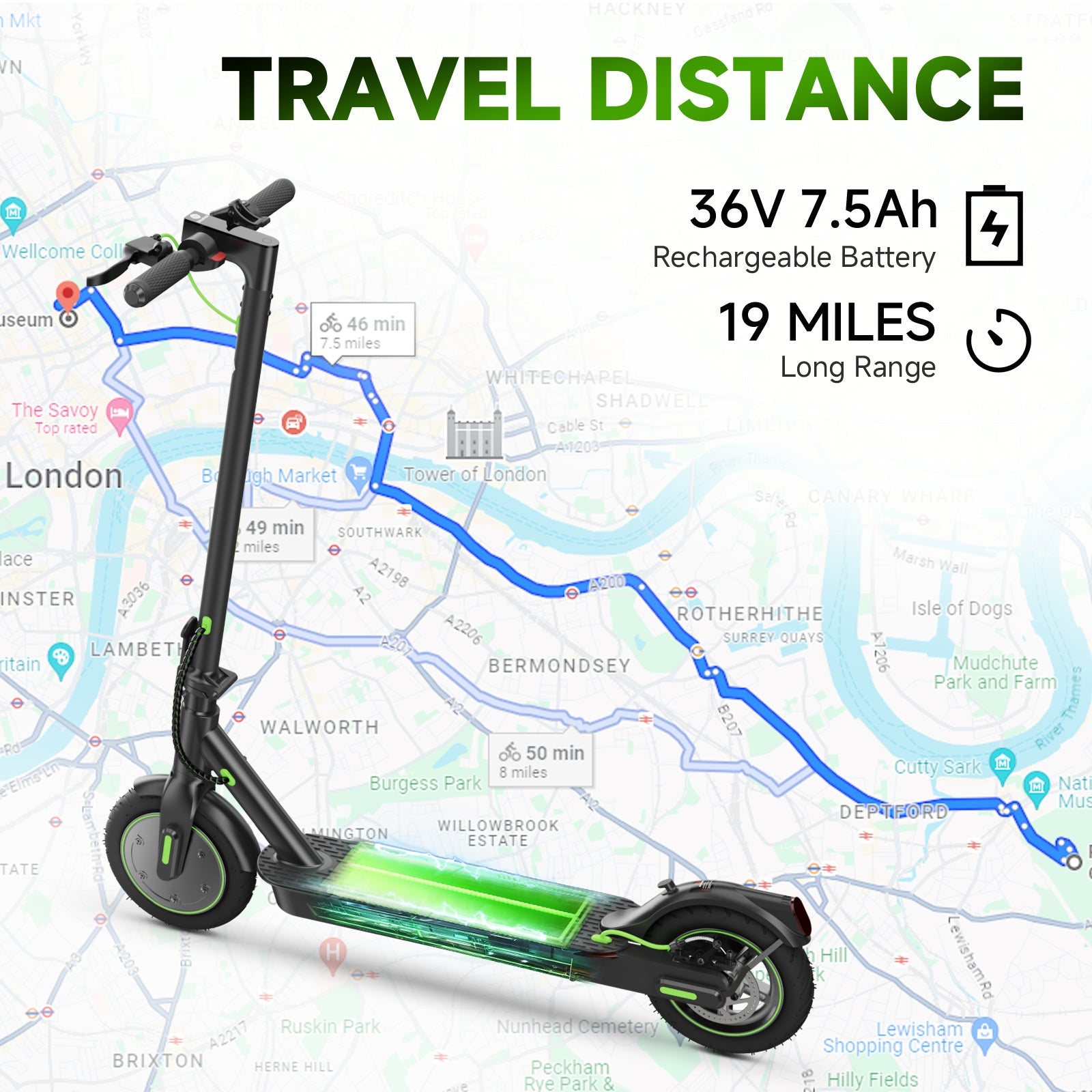 isinwheel® S9Pro Electric Scooter For Adults 350W