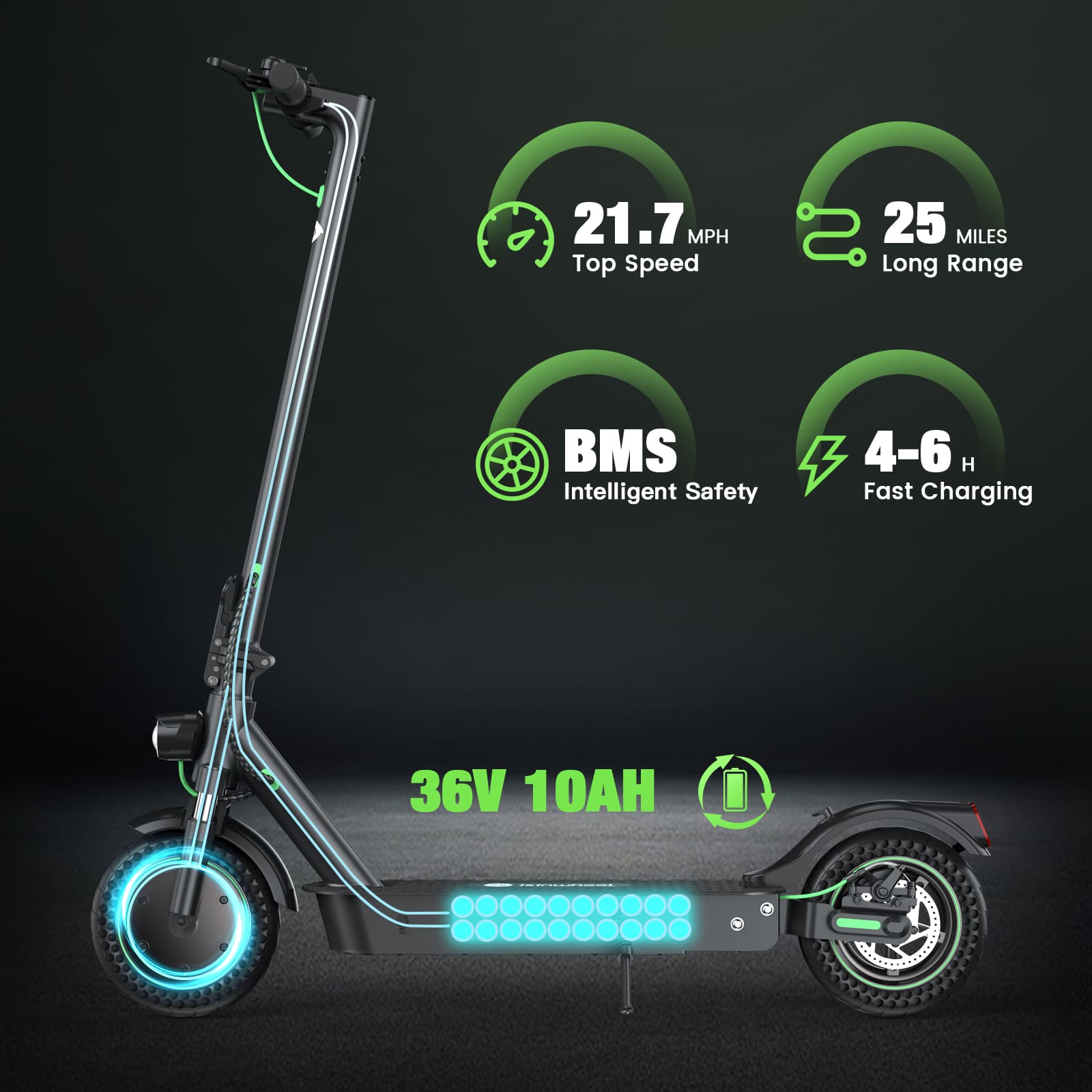 isinwheel® S9Max Electric Scooter for Adults 500W