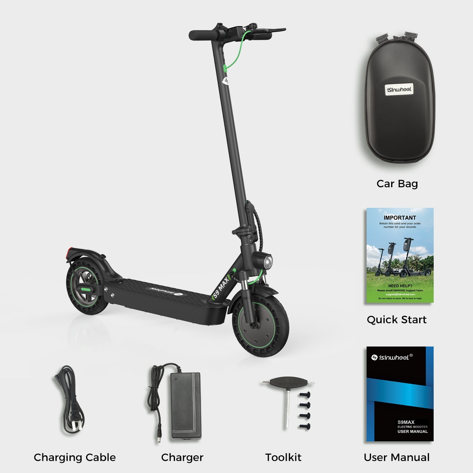 isinwheel® S9Max Electric Scooter for Adults 500W